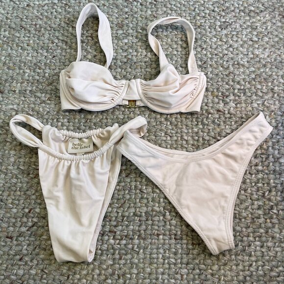 BELLE THE LABEL ORACLE TOP / BARE BOTTOMS Size Small/Medium CREAM - Picture 3 of 14